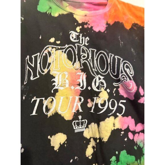 Notorious B.I.G Tour 1995 Mens Tie Dye Short Sleeve T-Shirt - Picture 4 of 7